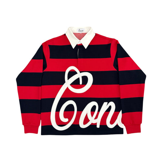 RED STRIPES SPELL-OUT POLO