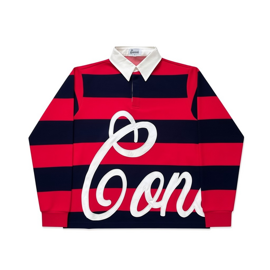 RED STRIPES SPELL-OUT POLO